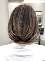 フリック 京都河原町店(FLICK) ★40代50代白髪ぼかしハイライトカラー大人可愛い前下がりボブ