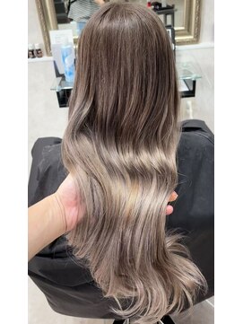 桃の木 ヘアー(桃の木 hair) ホワイトブロンドハイライト髪質改善