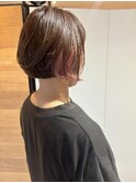 ショート/ショートボブ/ベージュ/ピンク
