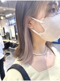 切りっぱなしボブ×インナーカラー