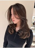 外国人風ハイライトグレージュハイライト