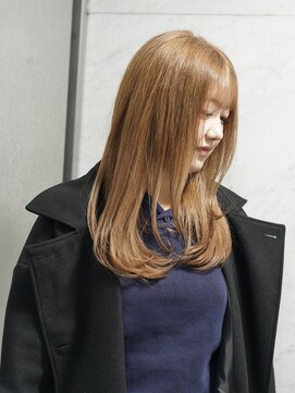 ”layer cut×milk tea beige"