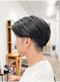 【メンズ★大名】センターパート×ツーブロック×刈り上げ×黒髪