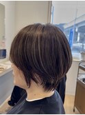 白髪ぼかしハイライト/ブリーチ/キッズカット/守谷/ハイライト