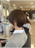 大人ガーリーダークアッシュ似合わせカットミディアムレイヤー