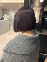 ベアーフルート 新潟店(BearFruit)&nbsp;髪質改善カラー/ピンクブラウン/ボブ/髪質改善