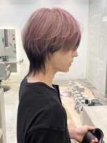 ダブルトーキョー シブヤ(W-TOKYO SHIBUYA)&nbsp;メンズウルフカットハイトーンブリーチアンブレラカラーリタッチ