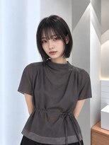 フォト 新宿三丁目(foto)&nbsp;地毛風縮毛矯正韓国風顔まわりレイヤー小顔ボブ切りっぱなしボブ