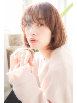 リノナ(Linona) こなれやわらかボブ ピンクベージュ アップバング【LINONA】