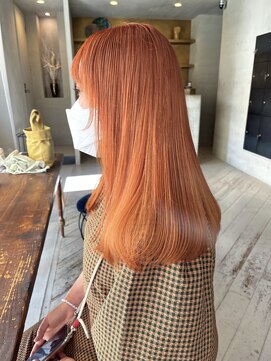 ヘアー アイス ルーチェ(HAIR ICI LUCE) オレンジベージュ オレンジカラー オレンジブラウン /中西