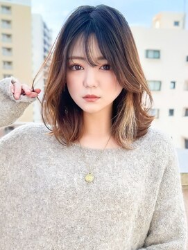 アグ ヘアー エドル 伊勢御薗店(Agu hair EDOL) 《Agu hair》イヤリングカラー×大人ナチュロブ