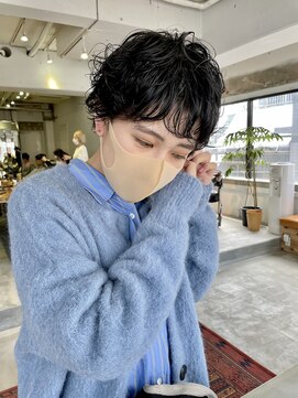 スー 渋谷(suu) 黒髪パーマボブ黒髪ショートパーマゆるめパーマウェーブパーマ