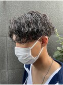 波巻きパーマ波巻スパイラルセンターパートツーブロ