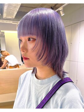 ニコフクオカヘアーメイク(NIKO Fukuoka Hair Make) ウルフカット/ペールラベンダー/ホワイトラベンダー