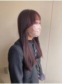 顔まわりカット◯ピンクブラウン◯ピンクカラー