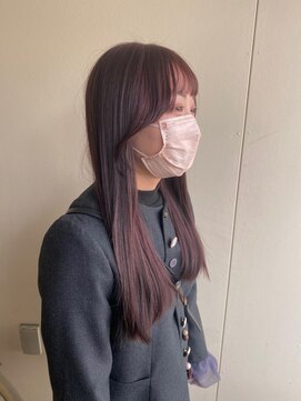 カシェ リタ ヘアー(CACHE'&RITA HAIR) 顔まわりカット◯ピンクブラウン◯ピンクカラー