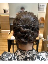 アロマ ヘアルーム 池袋店(AROMA hair room)&nbsp;オータムブラウンシニヨン二アレンジヘア/池袋/池袋東口