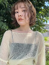 イフ 高崎本店(Ifh) ボブ×オリーブベージュ【春カラー/透明感カラー】