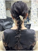 編み下ろし/結婚式お呼ばれヘア/参列ヘア/アップヘア/ヘアセット