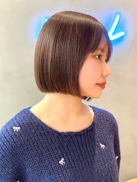 ロンドアジュール 横浜(Lond azur) メルティカラー似合わせカットウェーブミディアム縮毛矯正ボブ
