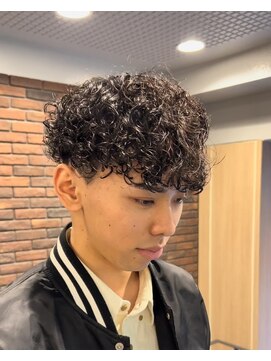 スイッチ(men's SWITCH) プードルパーママッシュツーブロックレイヤーメンズカット