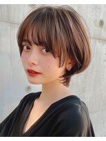 ゴカンムード(Gokan mood)&nbsp;ハイライトバレイヤージュダブルカラーショートカット30代40代