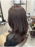 くびれセミロング×バイオレットベージュ