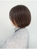 ショートボブ/まとまるボブ/ショコラブラウン