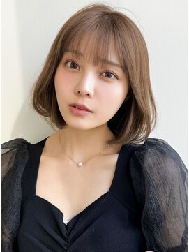 アグノス 青山(Agnos) 20代30代40代◎くせ毛風カールイメチェンシースルーバングボブ