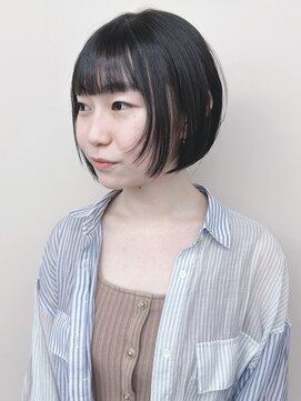 モリオ(morio) ＊切りっぱなしボブ軽めボブ小顔ボブ顎ラインボブ姫カット黒髪