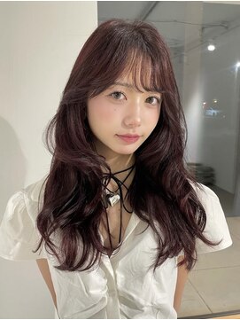 ミュウアンド(Mew＆) 【@re_n___】ワインレッド/レイヤーカット