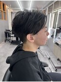 刈り上げセンターパートリバースセンターパート簡単スタイリング