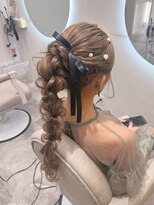 ヘアセットクラン リリー 東梅田店(hair set Clan lily) あみおろしポニー/梅田ヘアセット
