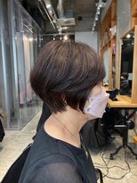 アルトル 池袋2nd(altru)&nbsp;◇大人40代50代60代ショートボブ丸みショート白髪ぼかし