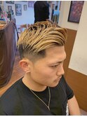 ハイトーンサイドパート フェードカット