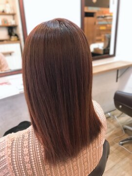ブギー バイ シェイク 本厚木店(Boogie by shake) 【髪質改善カラー】コーラルピンク!毛髪細胞創造トリートメント