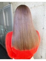 ガルボ ヘアー(garbo hair) #ベージュ#ロングヘアー#ストレート#高知美容室#下村スタイル