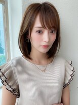 アフロート ディル(AFLOAT D'L)&nbsp;20代30代40代大人かわいい小顔ボブ ひし形シルエット グレージュ