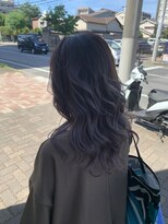 メル(Mel) ☆Mel発☆バレイヤージュ☆バイオレットベージュ☆外ハネ☆モテ