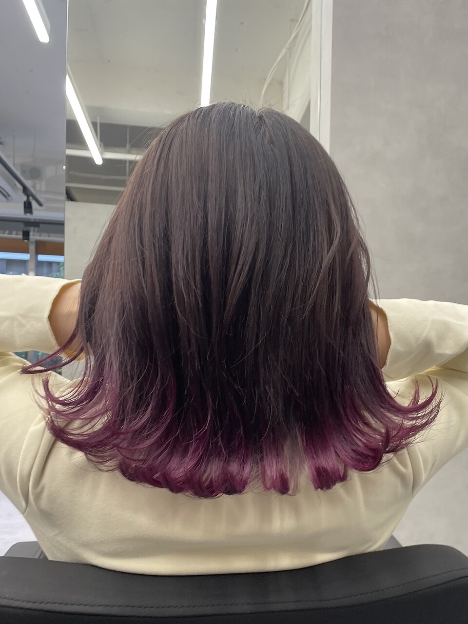 裾カラーボブ/パープル/グラデーションカラー/エンドカラー
