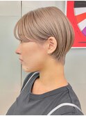 【デザインカット】綺麗なマッシュショート×ミルクティーカラー