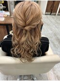 ゆるふわハーフアップ