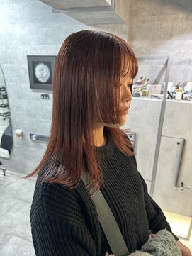 ノス 表参道(NOOS) 髪質改善 グレーベージュ アッシュカラー レイヤーロング 黒髪