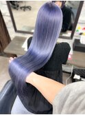ホワイトに落ちるブルーラベンダー/スーパーロング