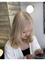 ヲタク(wotaku.)&nbsp;ブロンドカラーホワイトカラーケアブリーチハイトーンカラー前髪