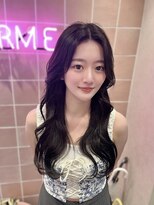 ラルムバイシー 新宿(LARME by Sea)&nbsp;前髪なし2wayバング×ロングレイヤー(新宿/暗髪/透明感カラー)