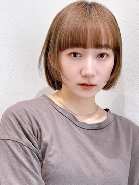 セイドット リー(Say. Ree) say.ぱっつん前髪ボブミニボブミルクティーアッシュハイライト