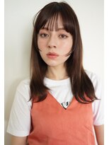 トリッカ シブヤ(TRICCA SHIBUYA)&nbsp;マッシュバング/顔まわりレイヤー/透明感ブラウン/髪質改善