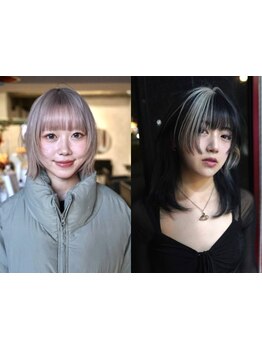 インナーカラー×イヤリングカラーを合わせたSNS映え間違いなしのスタイルも♪ミリ単位までこだわり施術◎