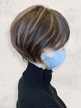 ウェイク ヘアー メイク(wake hair make) 髪質改善前下がりボブ大人ボブ脱白髪染めハイライト